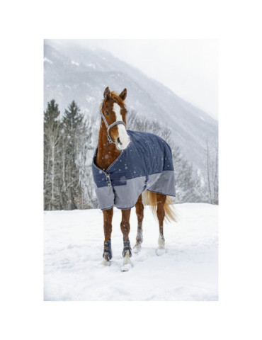 Couverture Equi-Thème Tyrex 600D bleu/gris, 125 cm