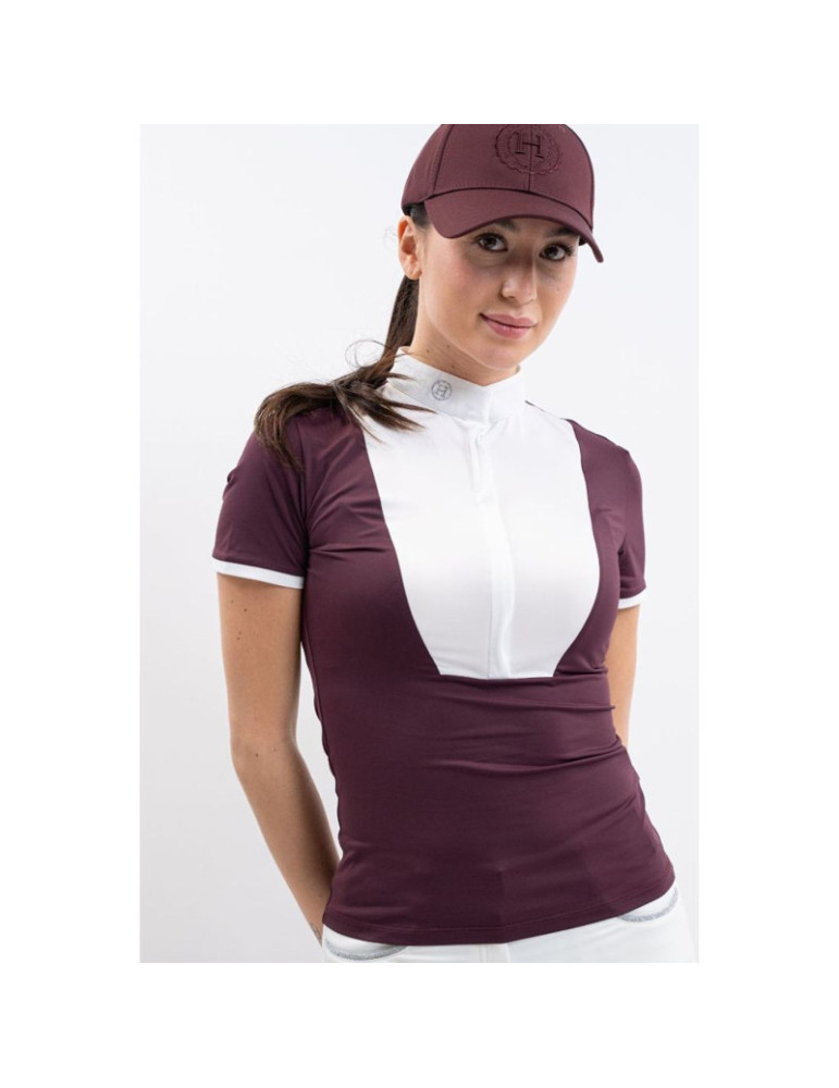 Polo de concours Harcour Shine blanc, taille M