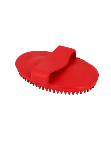 Étrille caoutchouc Hippo Tonic rouge, grand modèle