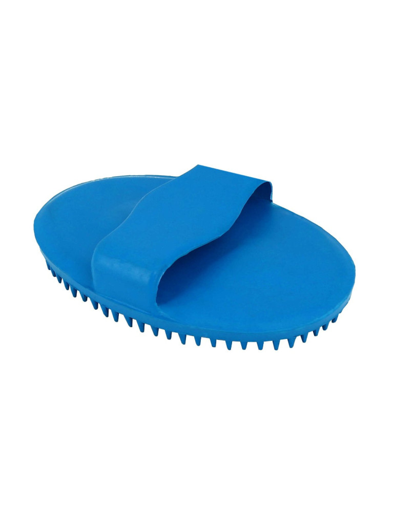 Étrille caoutchouc Hippo Tonic bleu roi, grand modèle