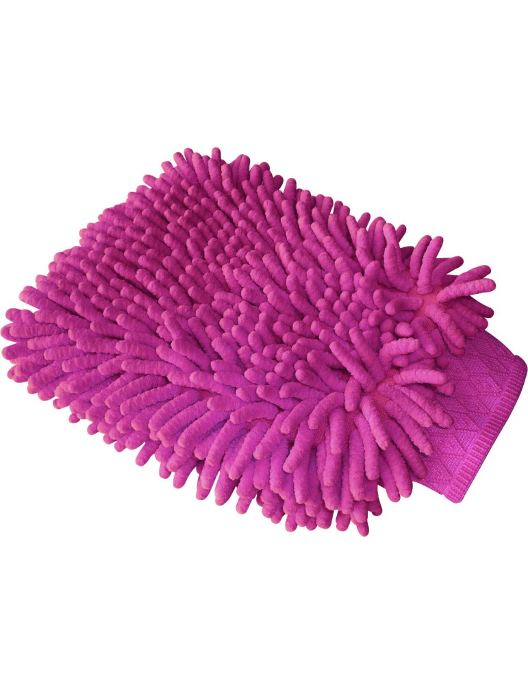 Gant chenille violet