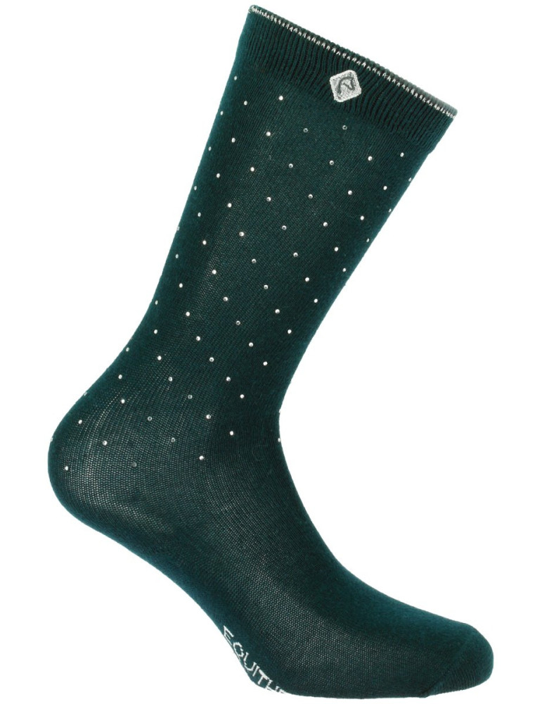 Chaussettes Equi-Thème Kamilia JTM vert foncé, taille 37-39