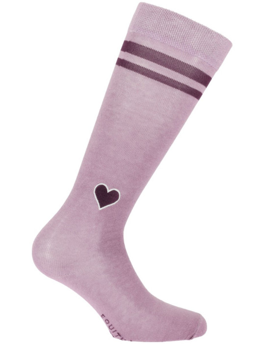 Chaussettes Equi-Thème Nikita cœur lila, taille 37-39