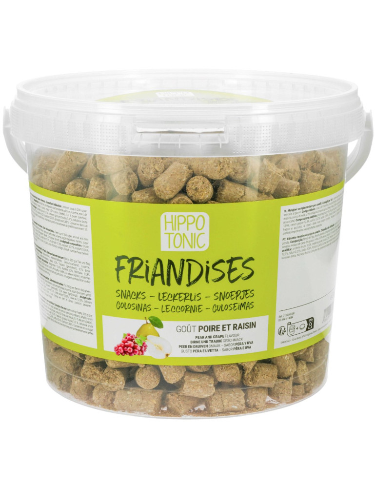 Bonbons Hippo Tonic poire et raisin, 3 kg