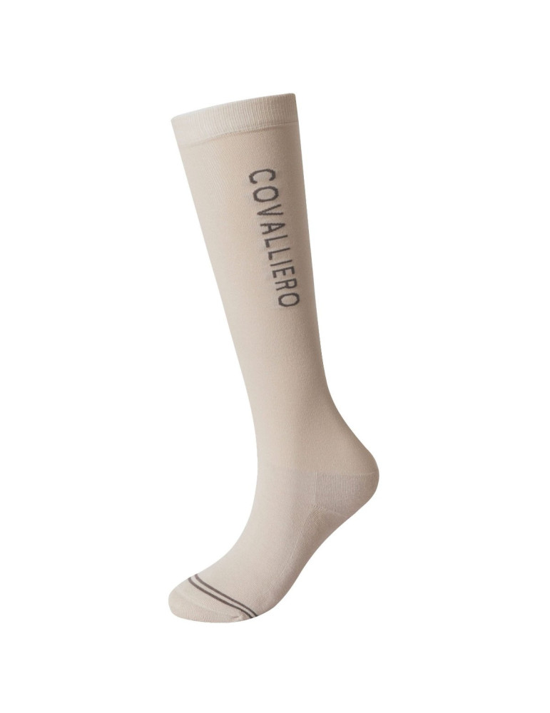 Chaussettes Covalliero beige, taille 40-42
