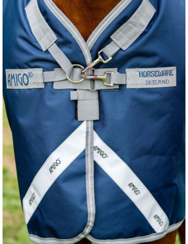 Couverture d’extérieur Amigo 1200D Plus Turnout 100g Navy 155cm – Horseware : imperméable, respirante et confortable 2