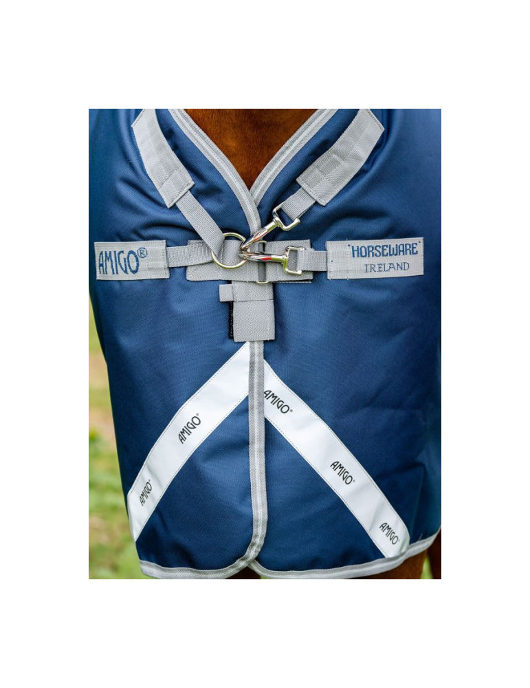 Couverture d’extérieur Amigo 1200D Plus Turnout 100g Navy 155cm – Horseware : imperméable, respirante et confortable