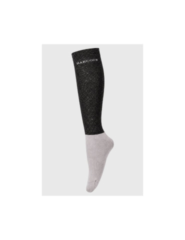 Chaussettes Harcour Shiny Vaela noir, taille 35-39