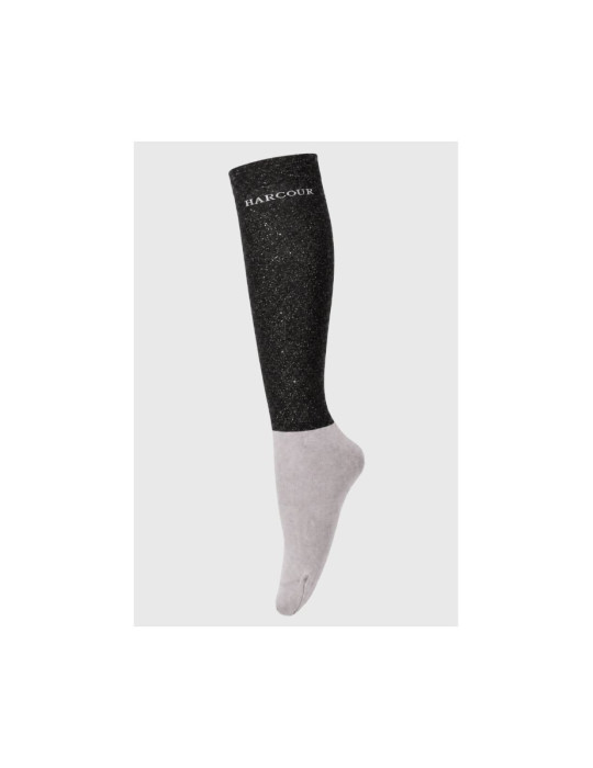 Chaussettes Harcour Shiny Vaela noir, taille 35-39