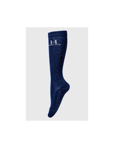 Chaussettes Harcour Shiny Happy marine, taille 40-46