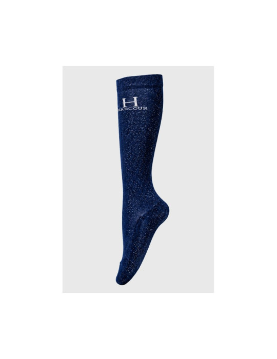 Chaussettes Harcour Shiny Happy marine, taille 40-46