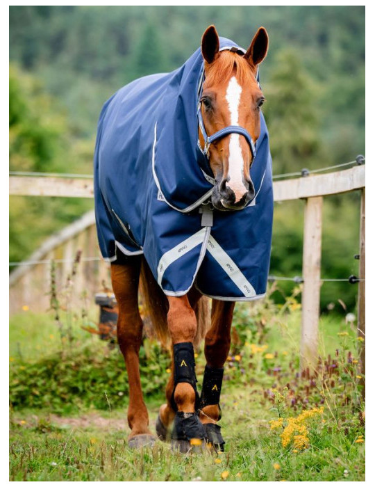 Couverture Amigo 1200D Plus Turnout Horseware 100 g navy, taille 155 c