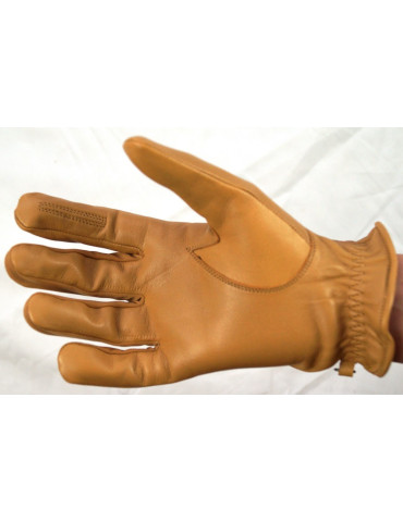 Gants Lovergreen cuir chamois caramel, taille M 2