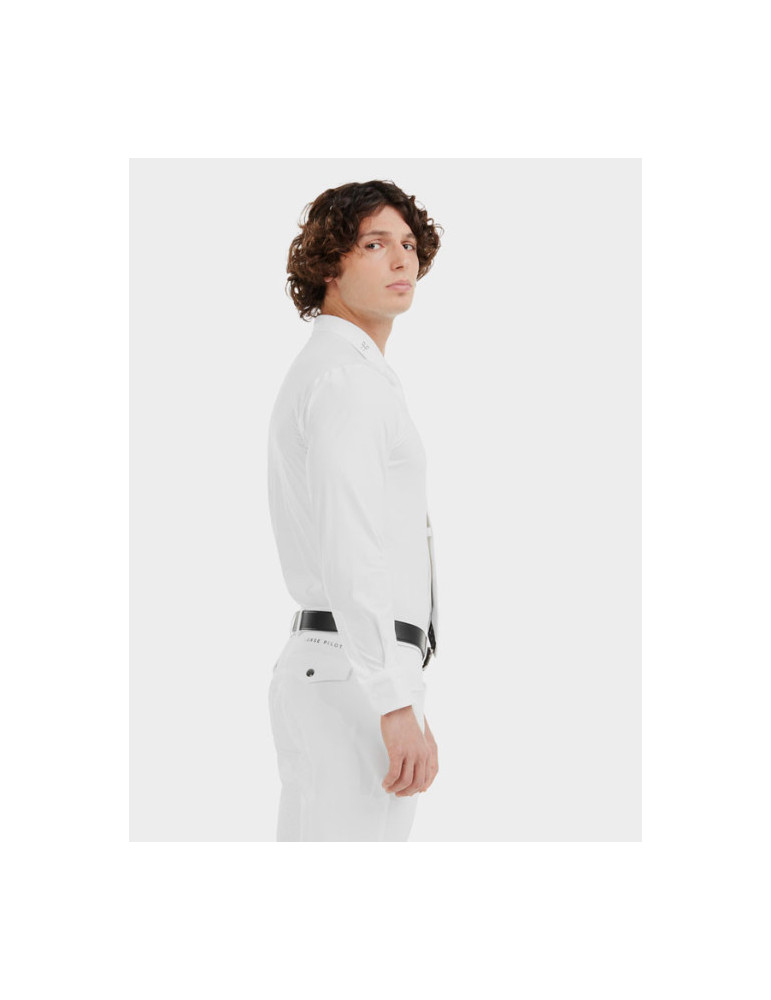 Chemise Aero Light Horse Pilot homme manches longues blanc, taille M
