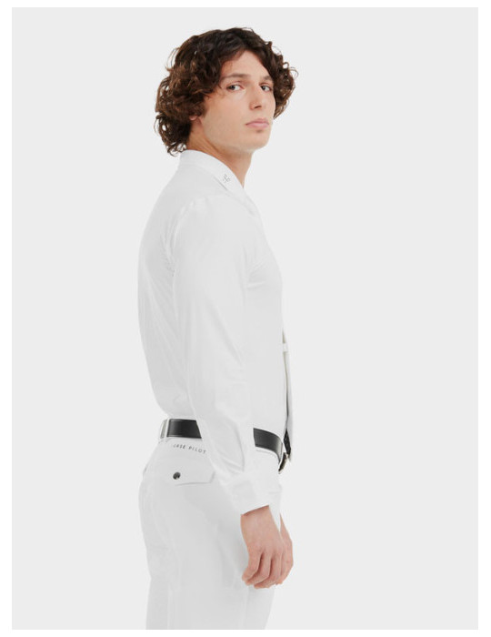 Chemise Aero Light Horse Pilot homme manches longues blanc, taille M