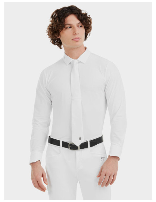 Chemise Aero Light Horse Pilot homme manches longues blanc, taille M