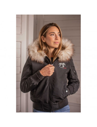 Blouson Lyon Glitter Pénélope noir, taille L | Nature Horse Langon