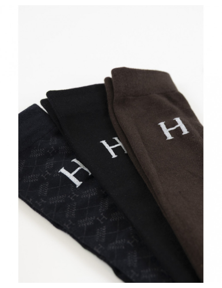 Chaussettes Aiko Harcour dark brown, taille 40/46