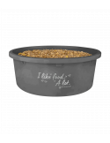 Bol à muesli XL avec couvercle, gris - Nature Horse Langon